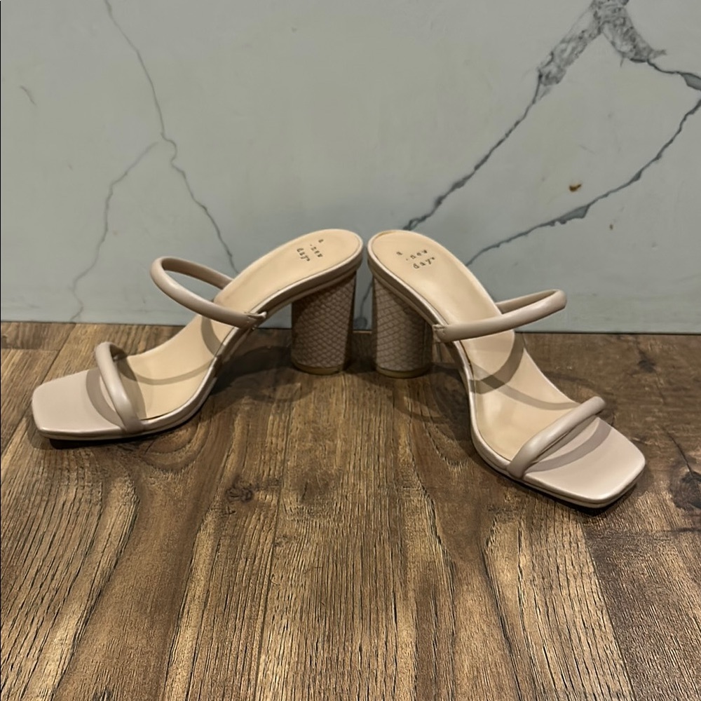 A New Day Nude Strappy Heels